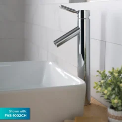 15" Square Vessel Ceramic Bathroom Sink in White