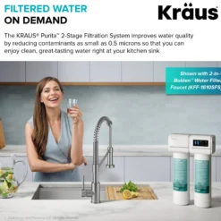 2-Stage Under Sink Water Filtration System with Digital Display Monitor