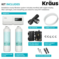 2-Stage Under Sink Water Filtration System with Digital Display Monitor