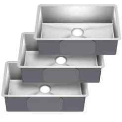 30" Stainless Steel Undermount Single Bowl Kitchen Sink (Builder Pack of 3)