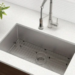 Standart PRO™ 30-inch 16 Gauge Undermount Single Bowl Stainless Steel Kitchen Sink with WasteGuard™ 1 HP Continuous Feed Garbage Disposal