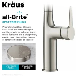 Tall Modern Pull-Down Single Handle Kitchen Faucet in Spot Free Stainless Steel