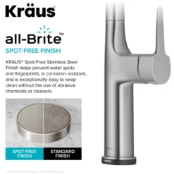 Tall Modern Single-HandleTouch KitchenSink Faucet with Pull Down Sprayer inSpot Free Stainless Steel