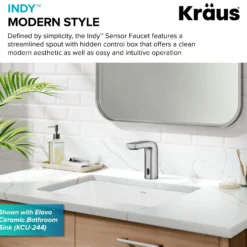Touchless Sensor Bathroom Faucet in Spot Free Stainless Steel