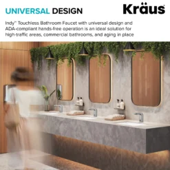 Touchless Sensor Bathroom Faucet in Spot Free Stainless Steel