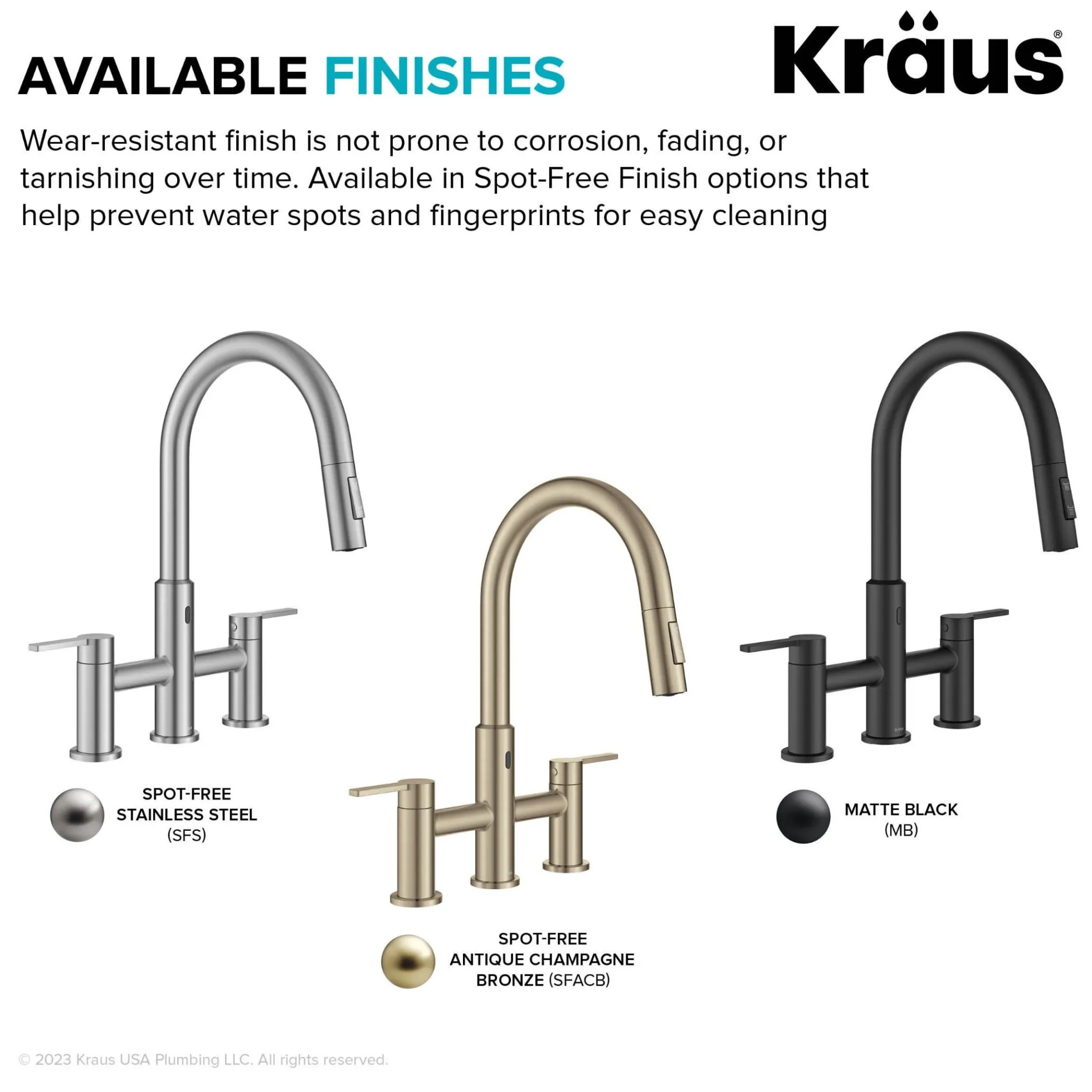 Touchless Sensor Bridge Kitchen Faucet with Pull-Down Sprayhead in Matte Black