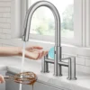 Touchless Sensor Bridge Kitchen Faucet with Pull-Down Sprayhead in Spot-Free Stainless Steel