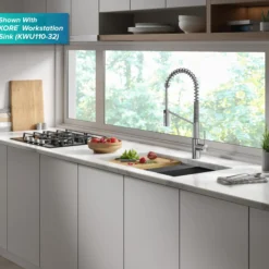Touchless Sensor Commercial Pull-Down Single Handle Kitchen Faucet with QuickDock™ Top Mount Assembly in Spot Free Stainless Steel