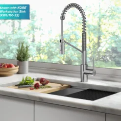 Touchless Sensor Commercial Pull-Down Single Handle Kitchen Faucet with QuickDock™ Top Mount Assembly in Spot Free Stainless Steel