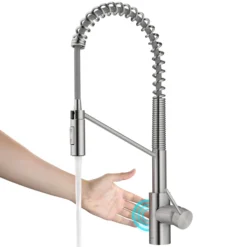 Touchless Sensor Commercial Pull-Down Single Handle Kitchen Faucet with QuickDock™ Top Mount Assembly in Spot Free Stainless Steel