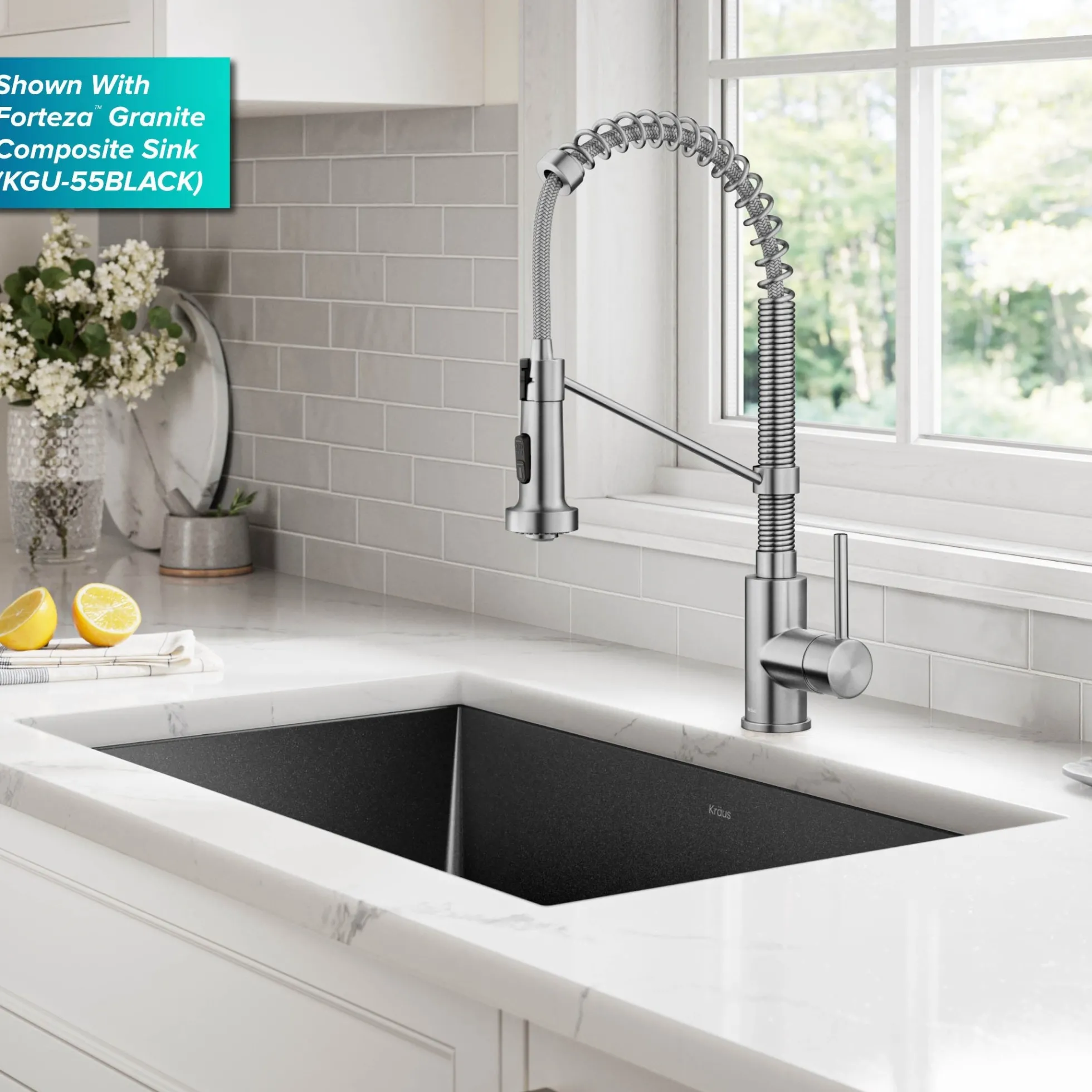 Touchless Sensor Commercial Style 2-Function Single Handle Pull-Down Kitchen Faucet in Spot-Free Stainless Steel