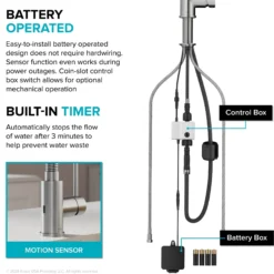 Touchless Sensor Commercial Style 2-Function Single Handle Pull-Down Kitchen Faucet in Spot-Free Brushed Brass