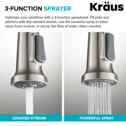 Touchless Sensor Commercial Single Handle Pull Down Kitchen Faucet in Spot Free Stainless Steel