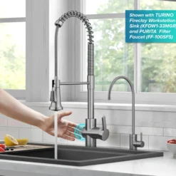 Touchless Sensor Commercial Single Handle Pull Down Kitchen Faucet in Spot Free Stainless Steel
