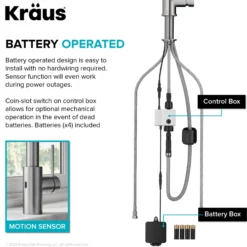 Touchless Sensor Commercial Pull-Down Single Handle Kitchen Faucet with QuickDock™ Top Mount Assembly in Matte Black