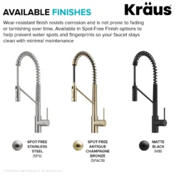 Touchless Sensor Commercial Pull-Down Single Handle Kitchen Faucet with QuickDock™ Top Mount Assembly in Spot Free Antique Champagne Bronze