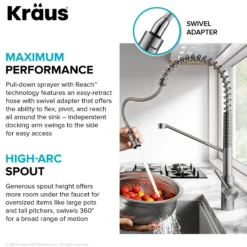 Touchless Sensor Commercial Pull-Down Single Handle Kitchen Faucet with QuickDock™ Top Mount Assembly in Spot Free Antique Champagne Bronze