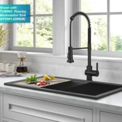 Touchless Sensor Commercial Single Handle Pull Down Kitchen Faucet in Matte Black