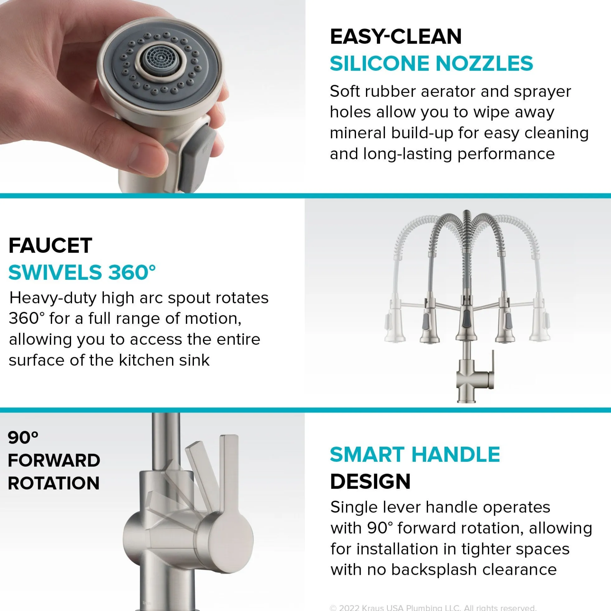 Touchless Sensor Commercial Single Handle Pull Down Kitchen Faucet in Matte Black