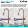 Touchless Sensor 2-Function Single Handle Pull Down Kitchen Faucet in Matte Black