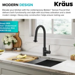 Touchless Sensor 2-Function Single Handle Pull Down Kitchen Faucet in Matte Black