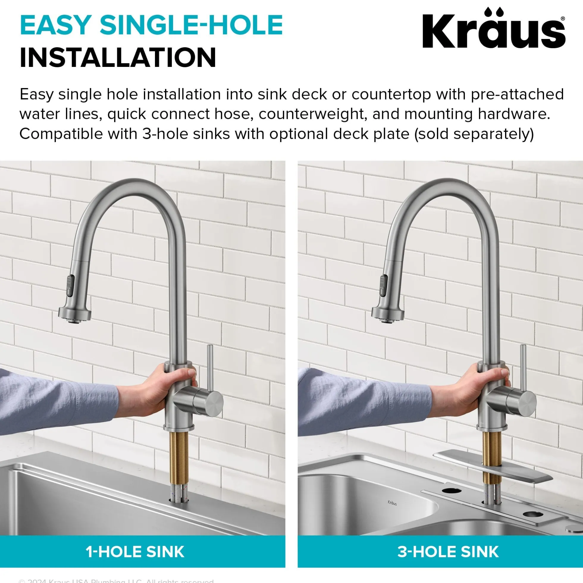 Touchless Sensor 2-Function Single Handle Pull Down Kitchen Faucet in Spot-Free Stainless Steel