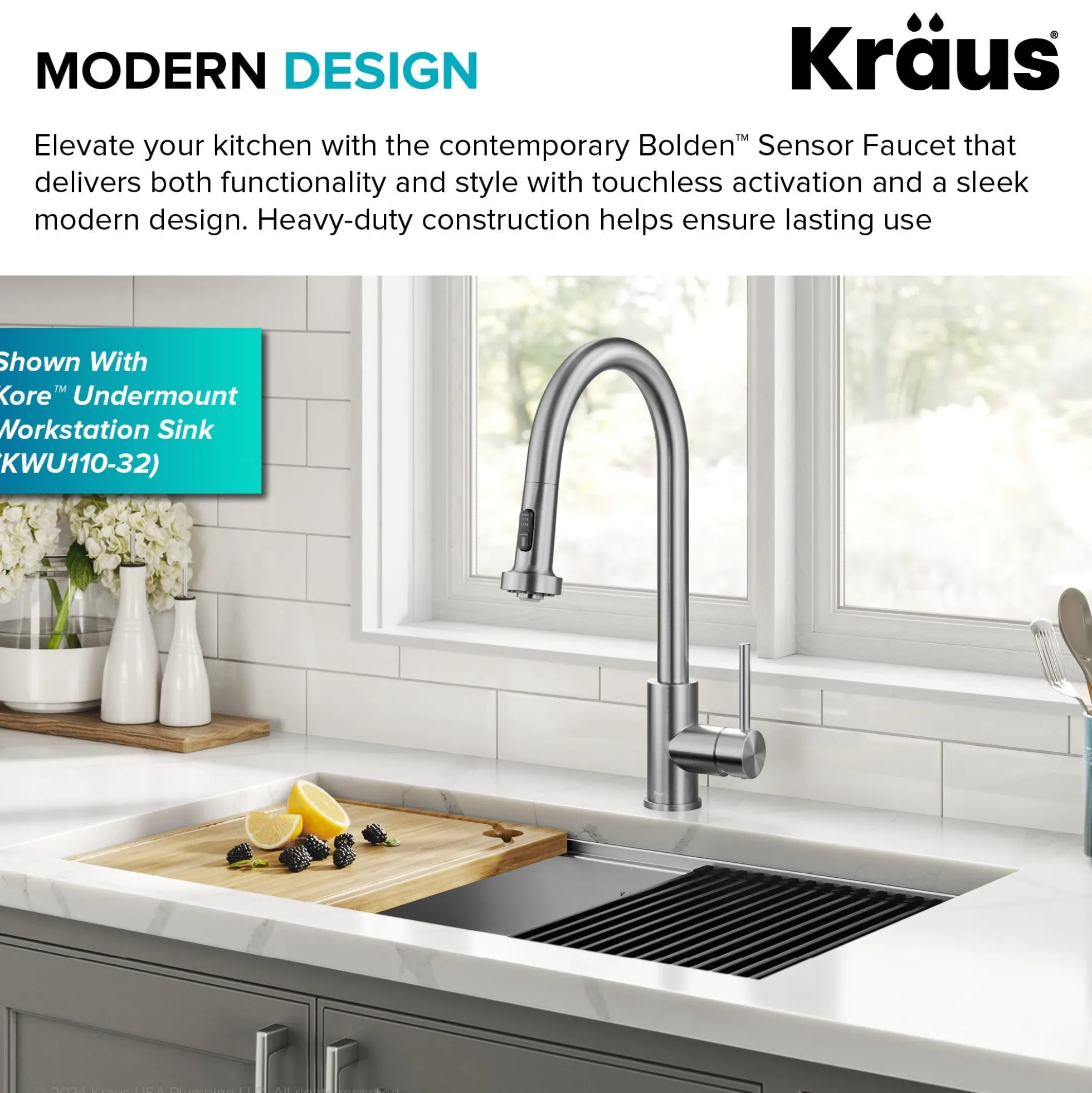 Touchless Sensor 2-Function Single Handle Pull Down Kitchen Faucet in Spot-Free Stainless Steel