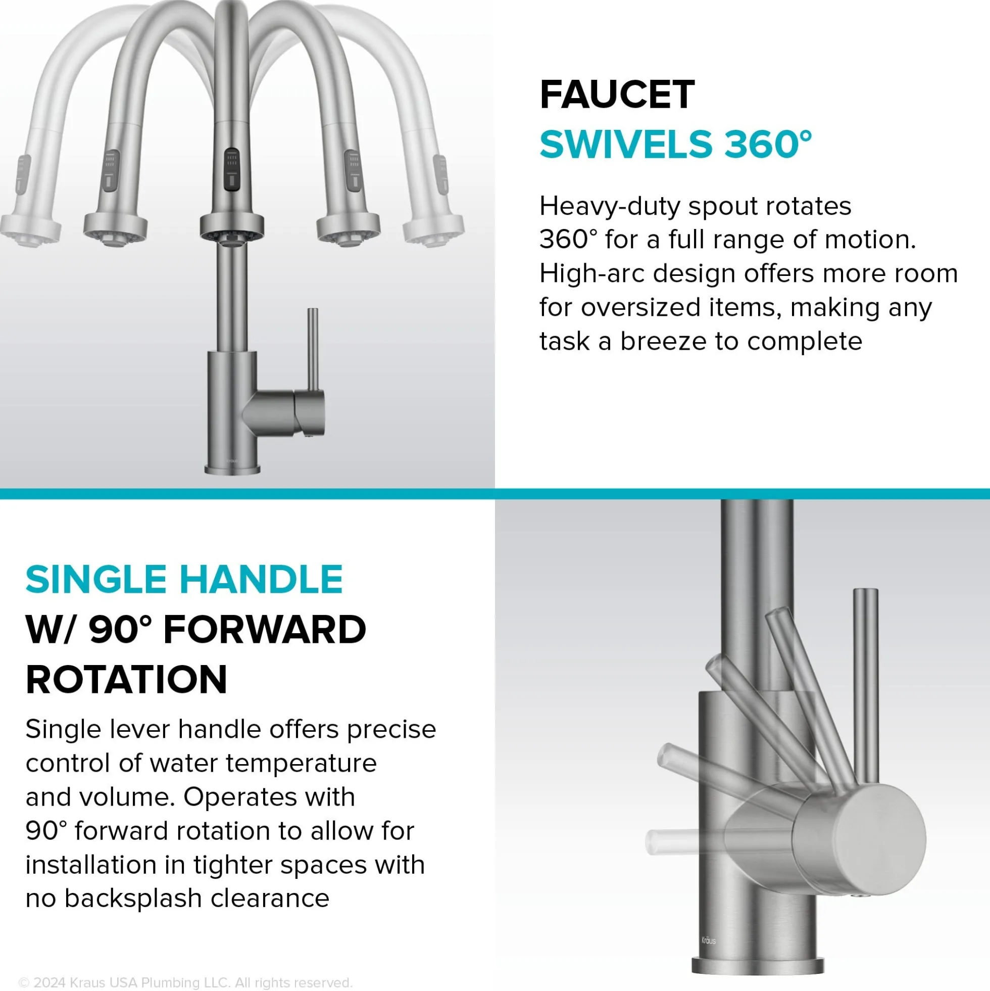 Touchless Sensor 2-Function Single Handle Pull Down Kitchen Faucet in Spot-Free Stainless Steel
