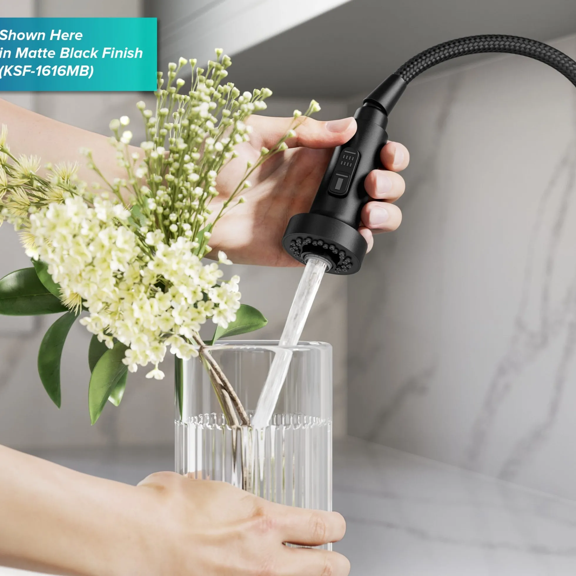 Touchless Sensor 2-Function Single Handle Pull Down Kitchen Faucet in Spot-Free Stainless Steel