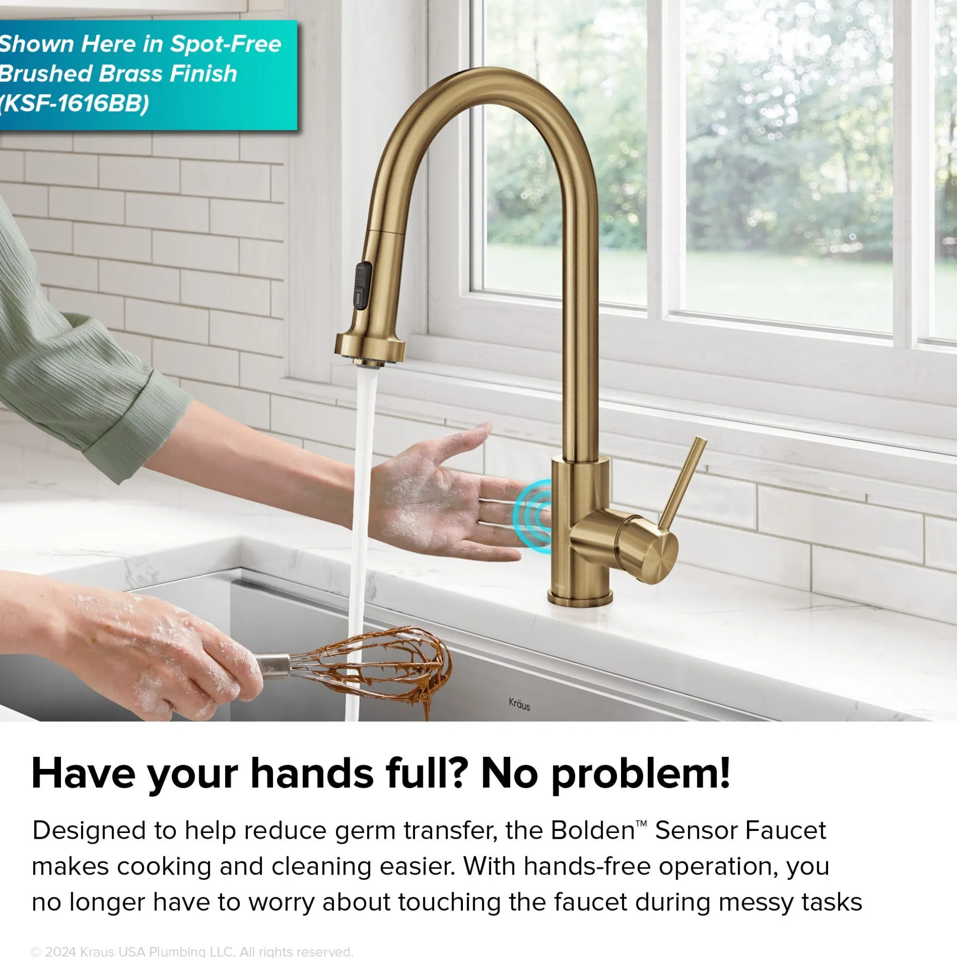 Touchless Sensor 2-Function Single Handle Pull Down Kitchen Faucet in Spot-Free Stainless Steel