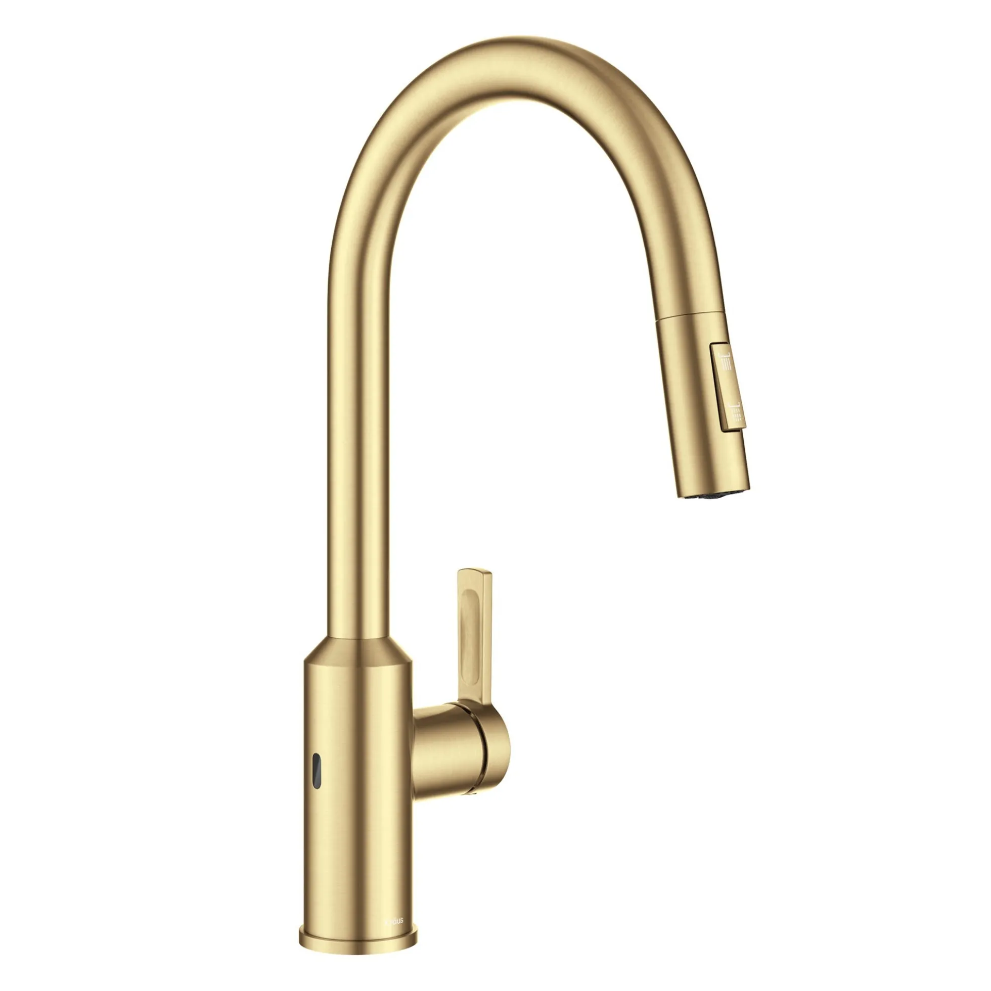 Touchless Sensor Pull-Down Single Handle Kitchen Faucet in Brushed Brass