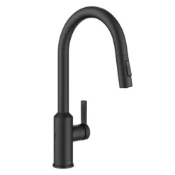 Touchless Sensor Pull-Down Single Handle Kitchen Faucet in Matte Black