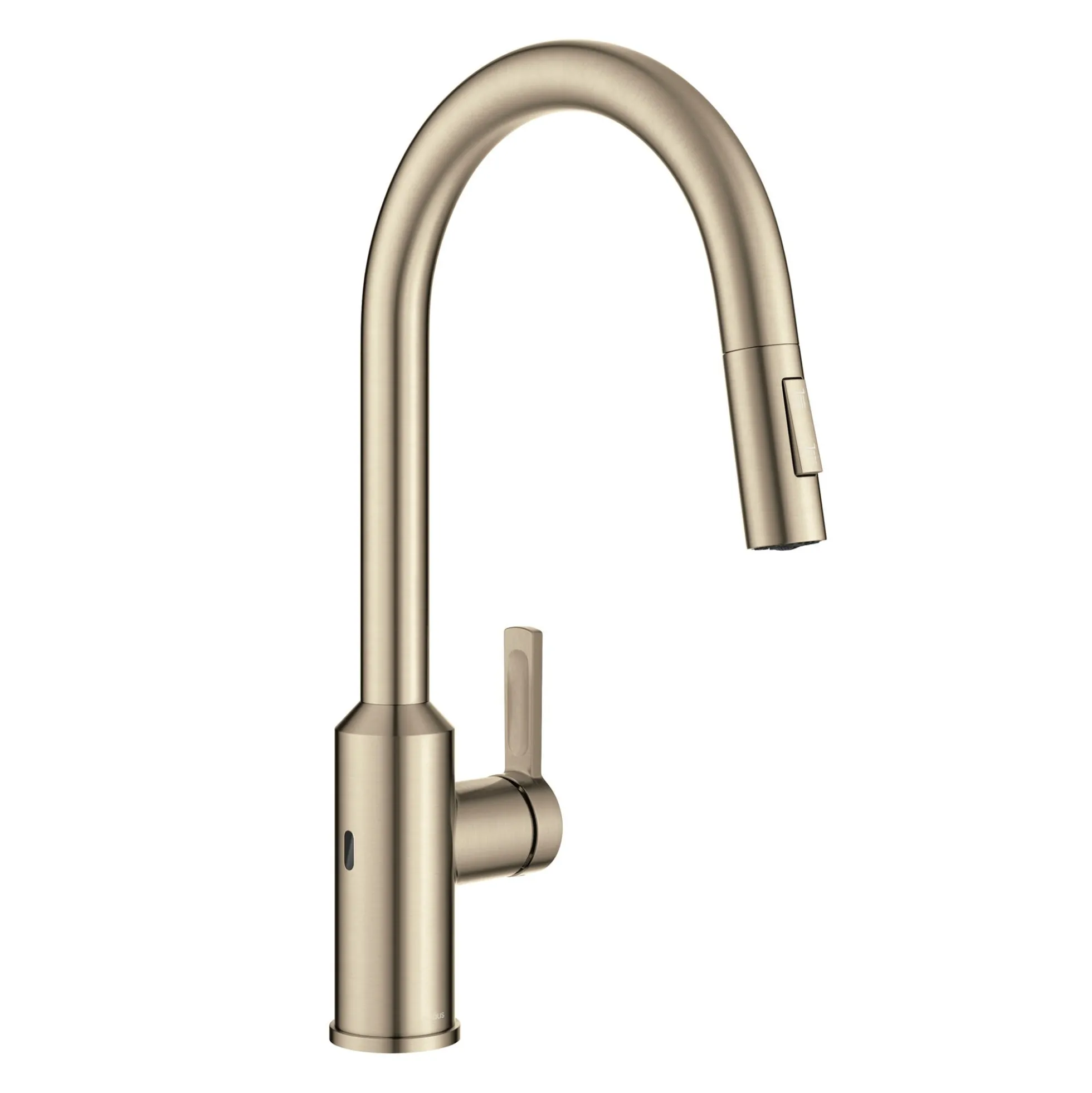 Touchless Sensor Pull-Down Single Handle Kitchen Faucet in Spot-Free Antique Champagne Bronze