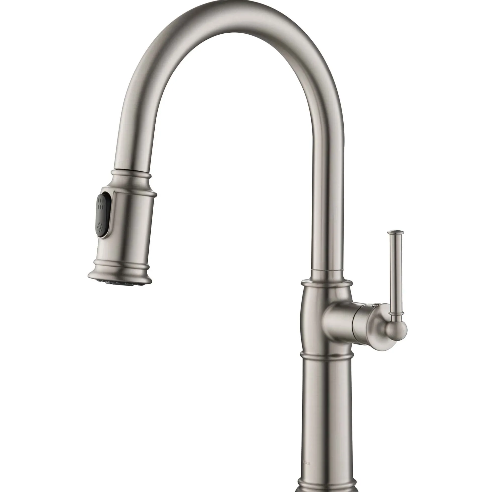 Traditional Single Handle Pull-Down Kitchen Faucet in Spot Free Stainless Steel