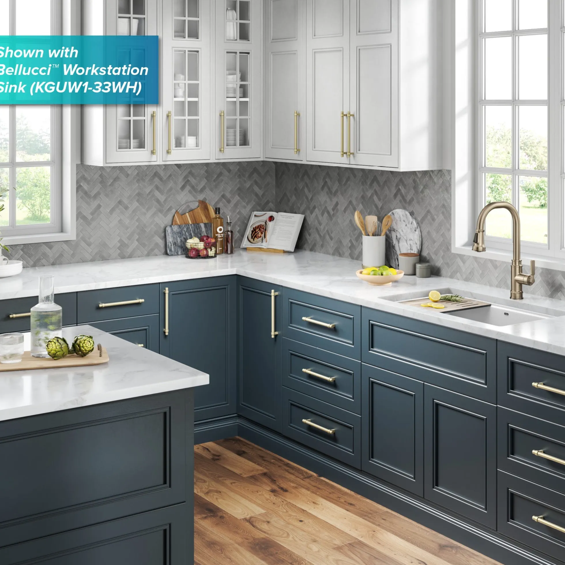 Transitional Industrial Pull-Down Single Handle Kitchen Faucet in Spot-Free Antique Champagne Bronze