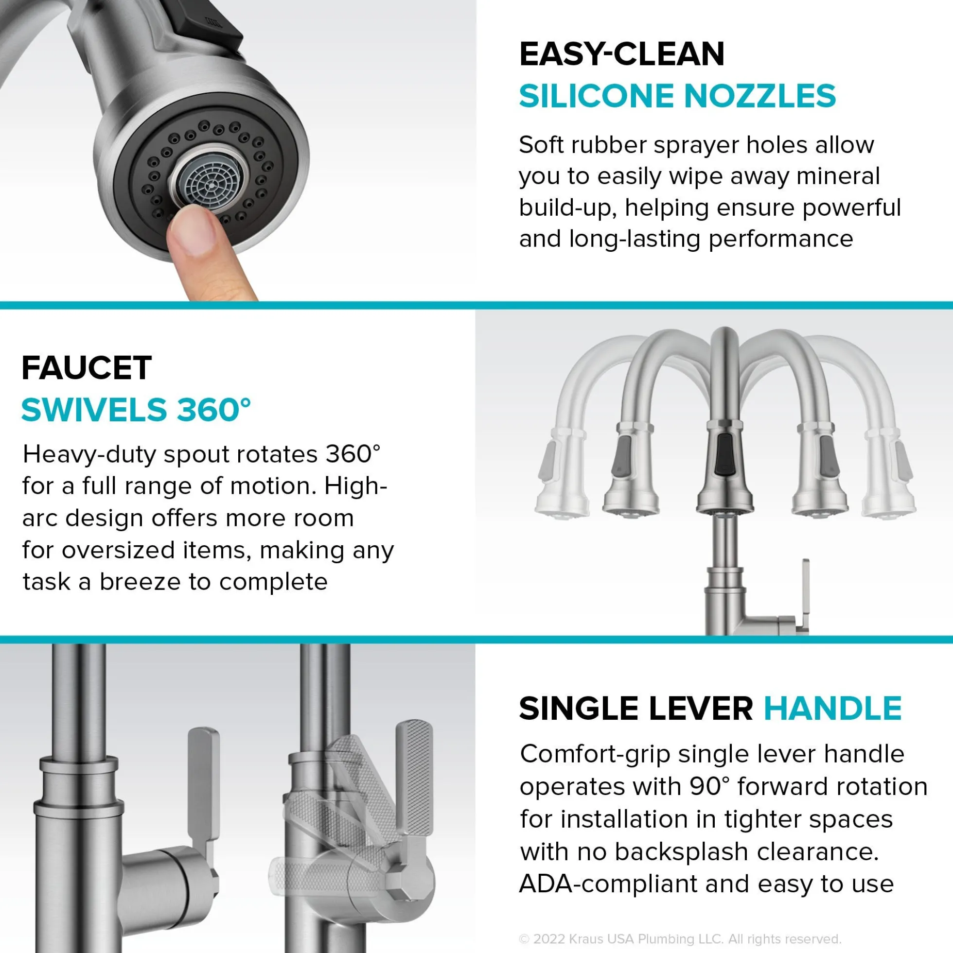 Transitional Industrial Pull-Down Single Handle Kitchen Faucet in Chrome