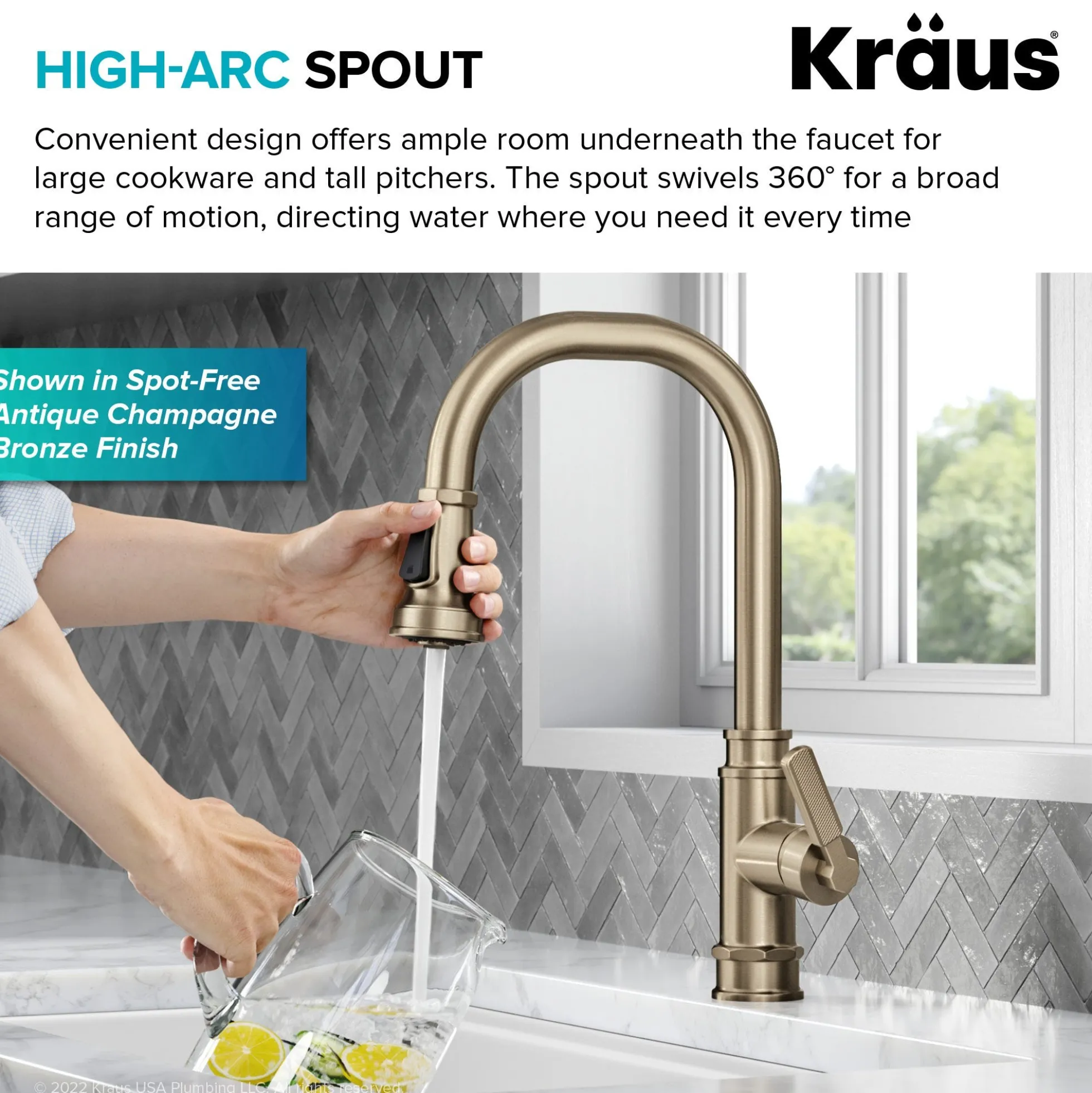 Transitional Industrial Pull-Down Single Handle Kitchen Faucet in Spot-Free Stainless Steel