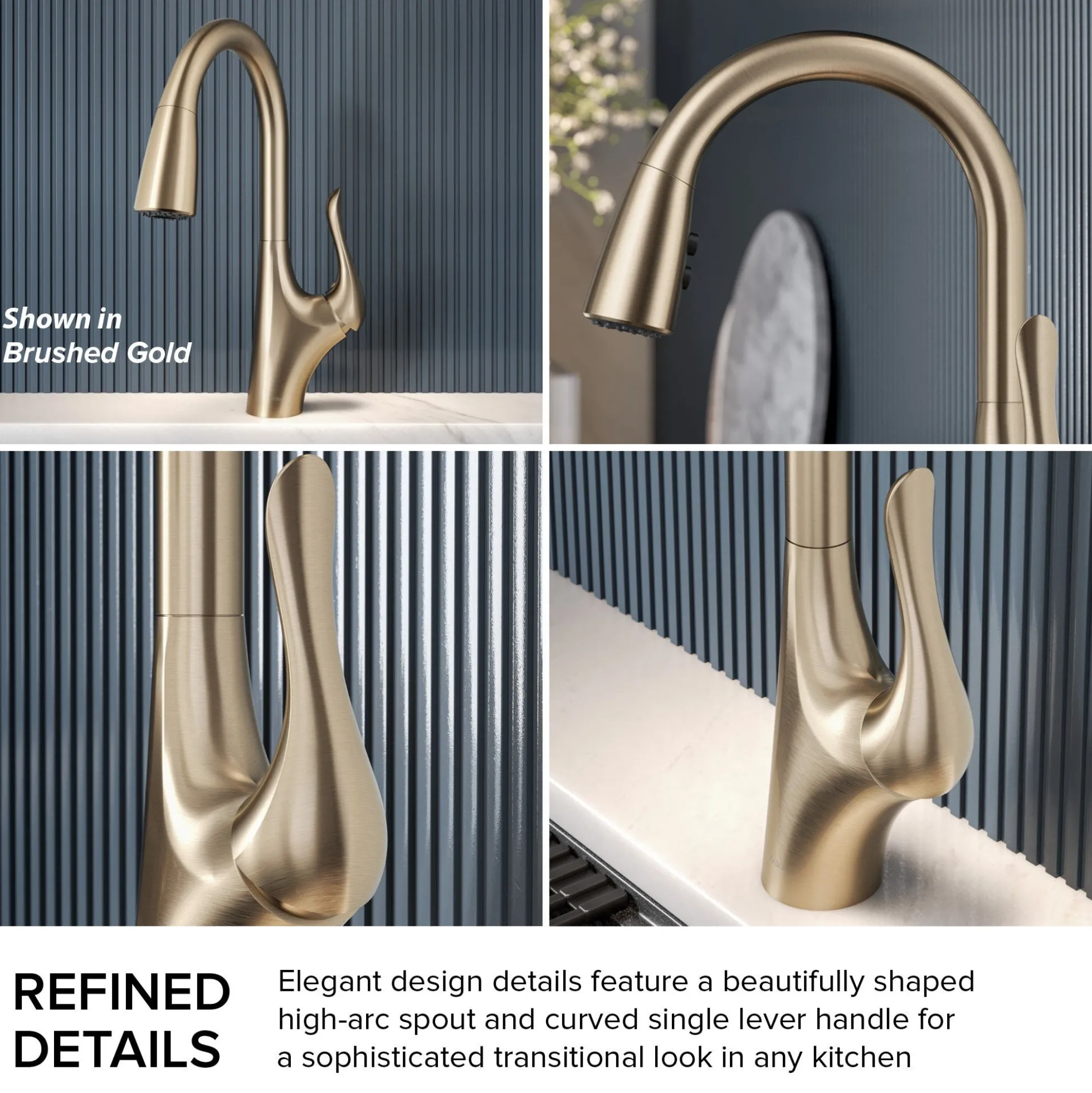 Transitional Single Handle Pull-Down Kitchen Faucet in Matte Black