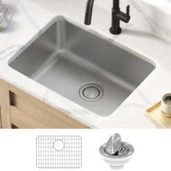 25" Undermount 16 Gauge Stainless Steel Single Bowl Kitchen Sink