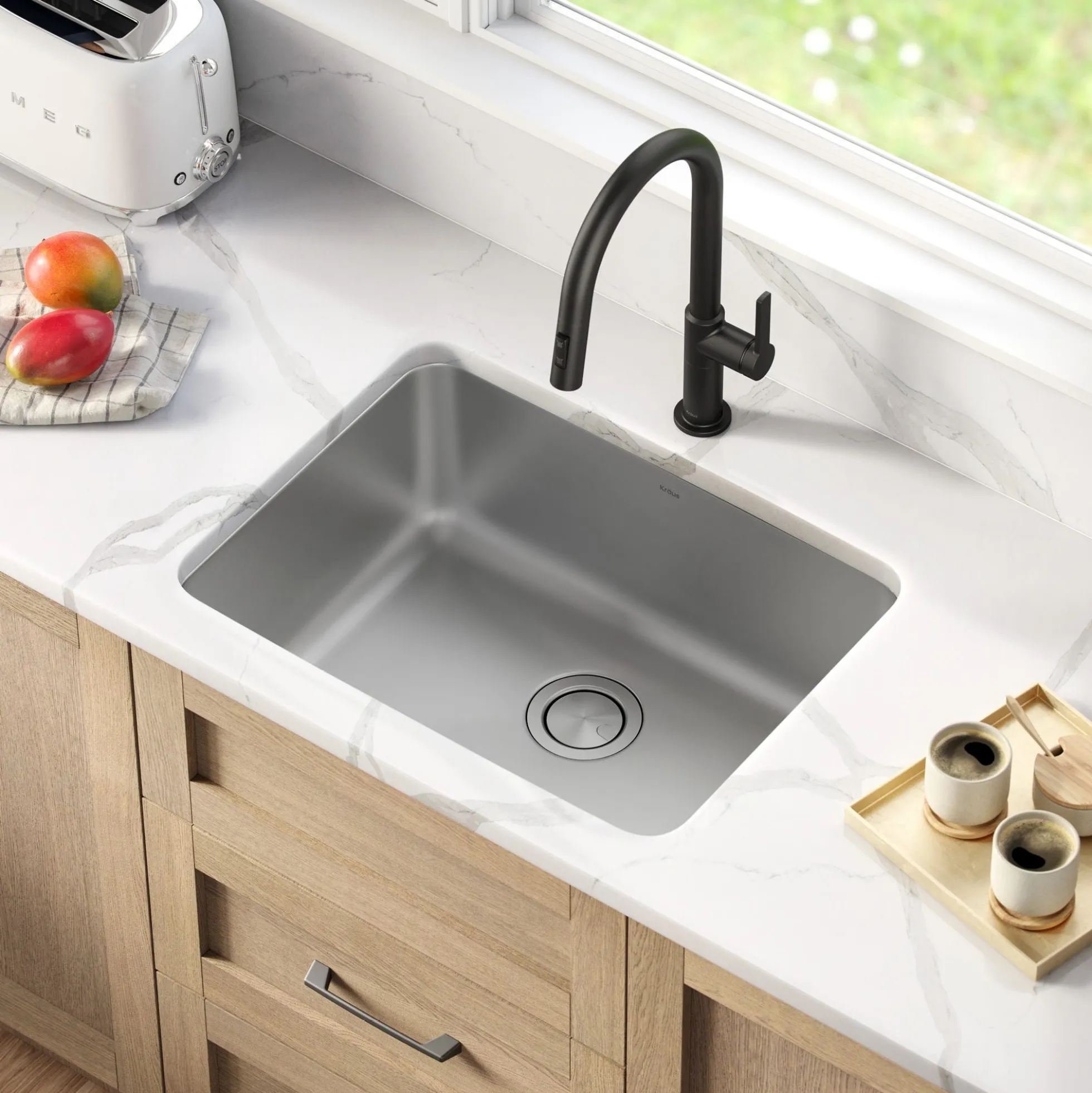 25" Undermount 16 Gauge Stainless Steel Single Bowl Kitchen Sink