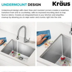 24" Undermount 16 Gauge Stainless Steel Single Bowl Laundry Utility Sink