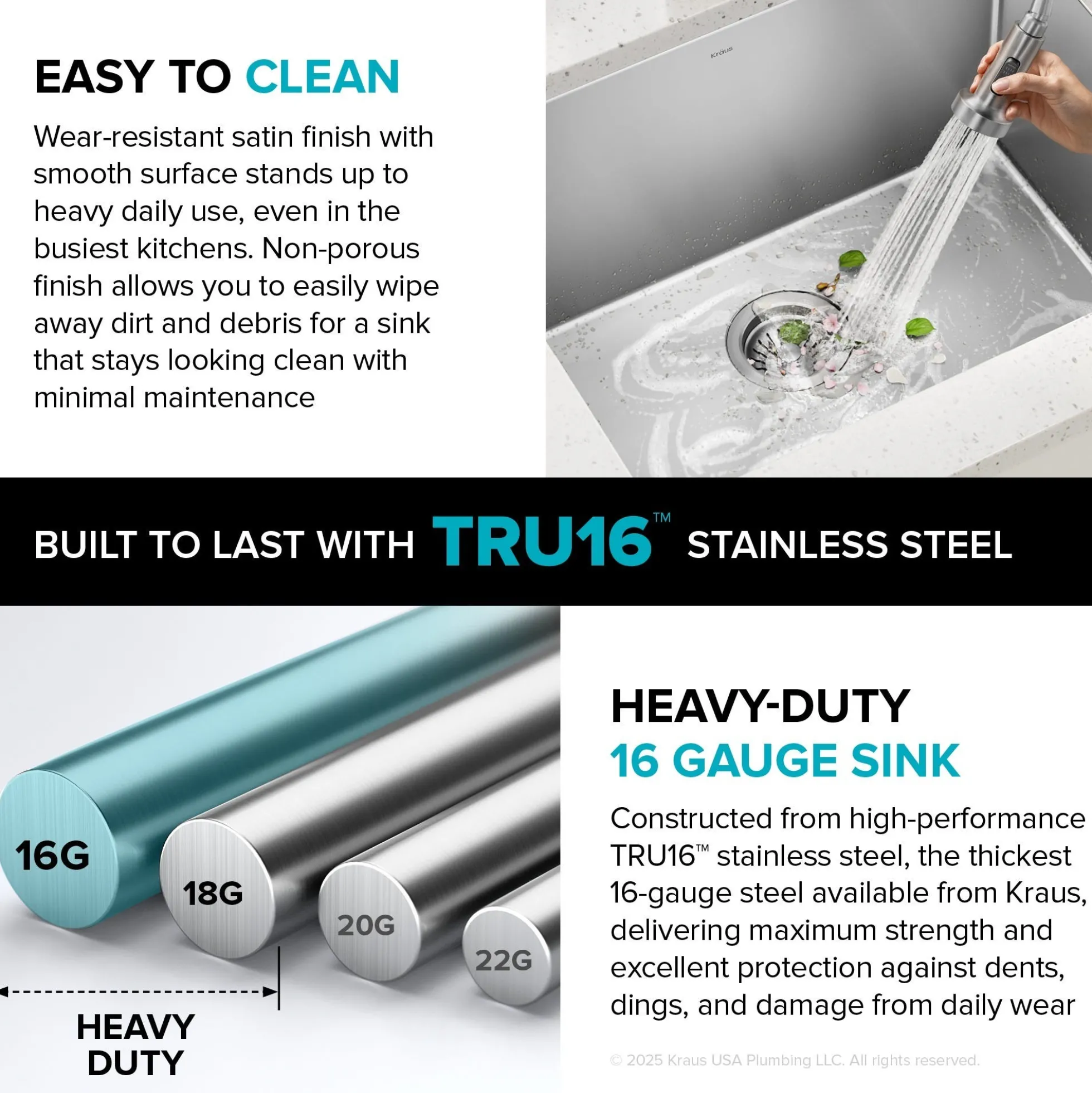 24" Undermount 16 Gauge Stainless Steel Single Bowl Laundry Utility Sink