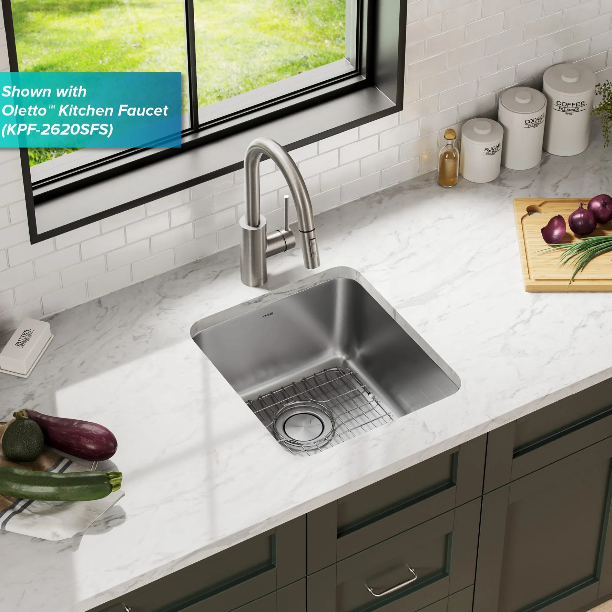 17" Undermount 16 Gauge Stainless Steel Single Bowl Kitchen Sink