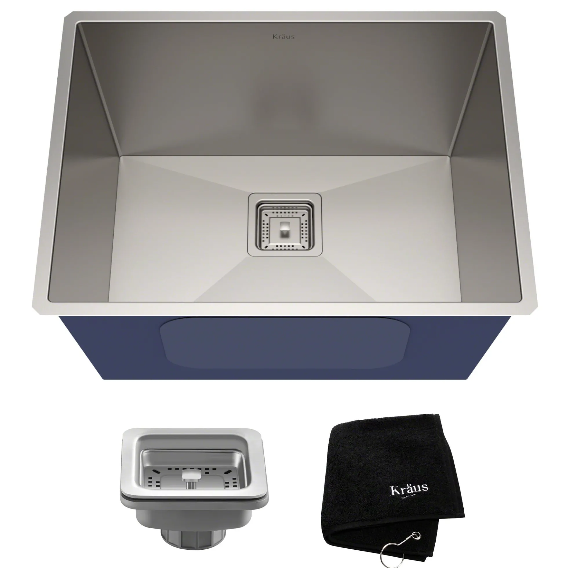24" Undermount 18 Gauge Stainless Steel Single Bowl Laundry/Utility Sink