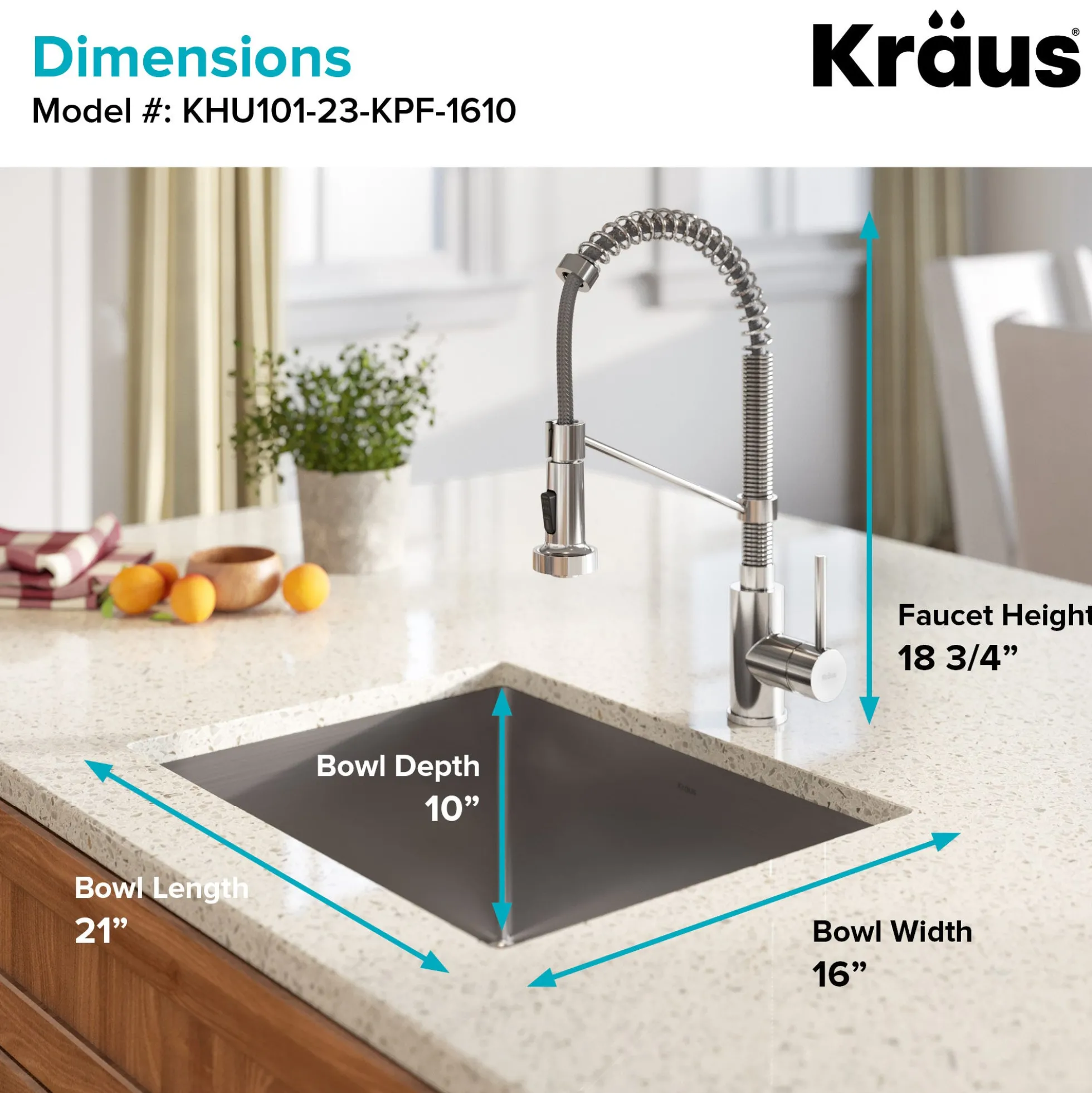 33" Undermount Kitchen Sink w/ Bolden Commercial Pull-Down Faucet and Soap Dispenser in Matte Black