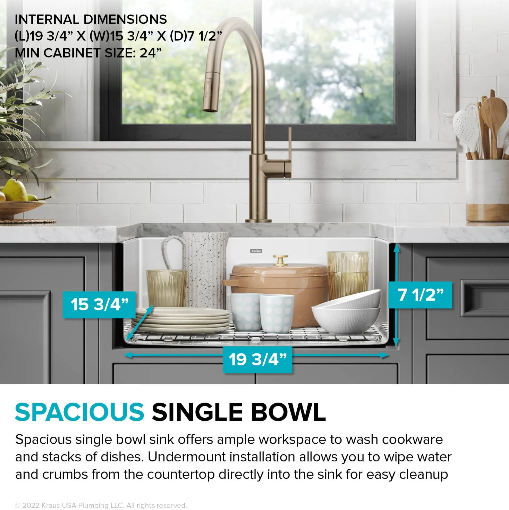 21” Undermount Porcelain Enameled Steel Single Bowl Kitchen Sink in White