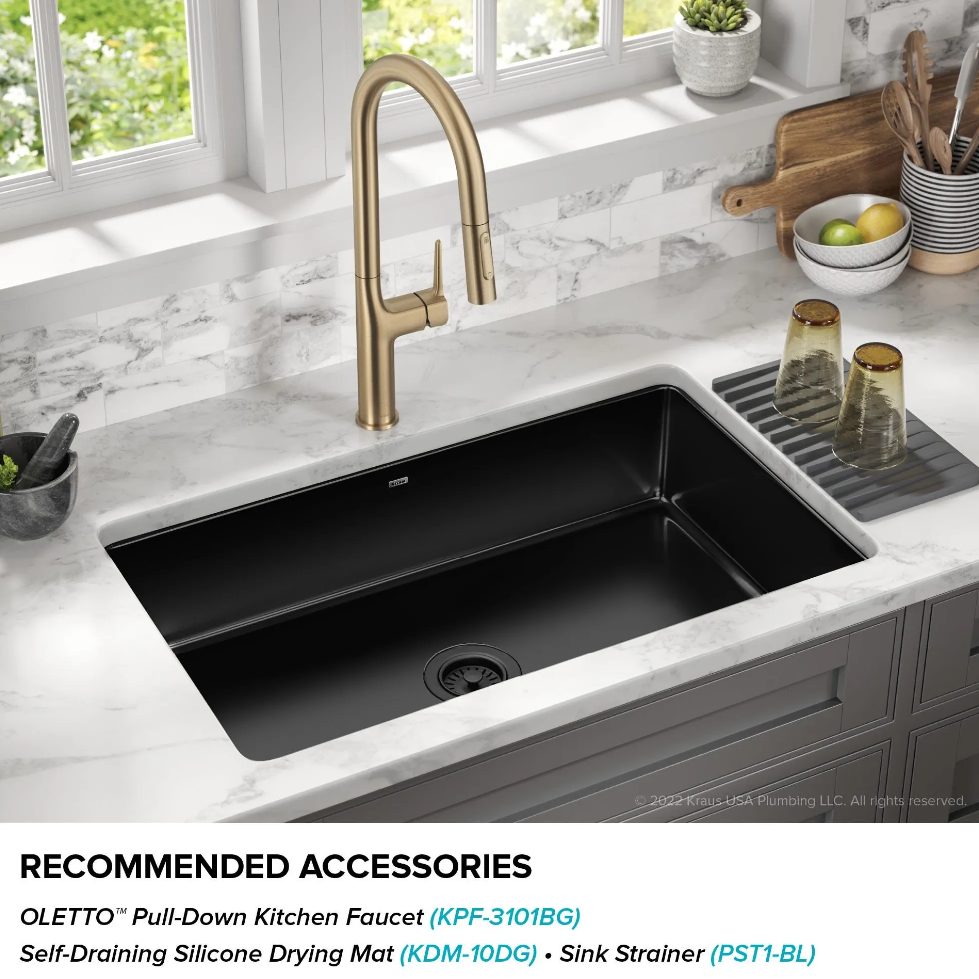 32” Undermount Porcelain Enameled Steel Single Bowl Kitchen Sink in Black