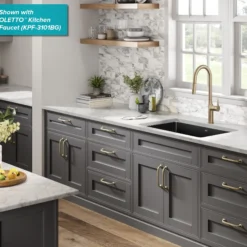 32” Undermount Porcelain Enameled Steel Single Bowl Kitchen Sink in Black