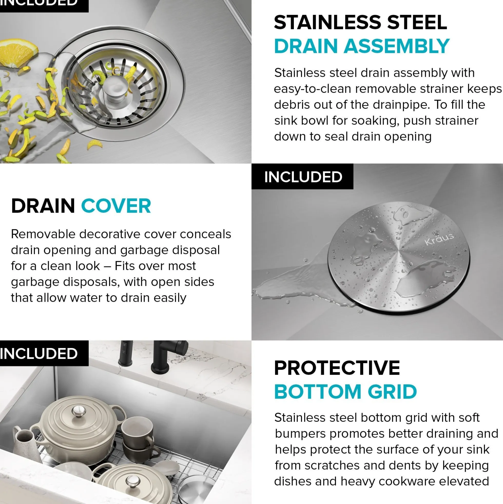 27" Undermount Single Bowl 16 Gauge Stainless Steel Kitchen Sink