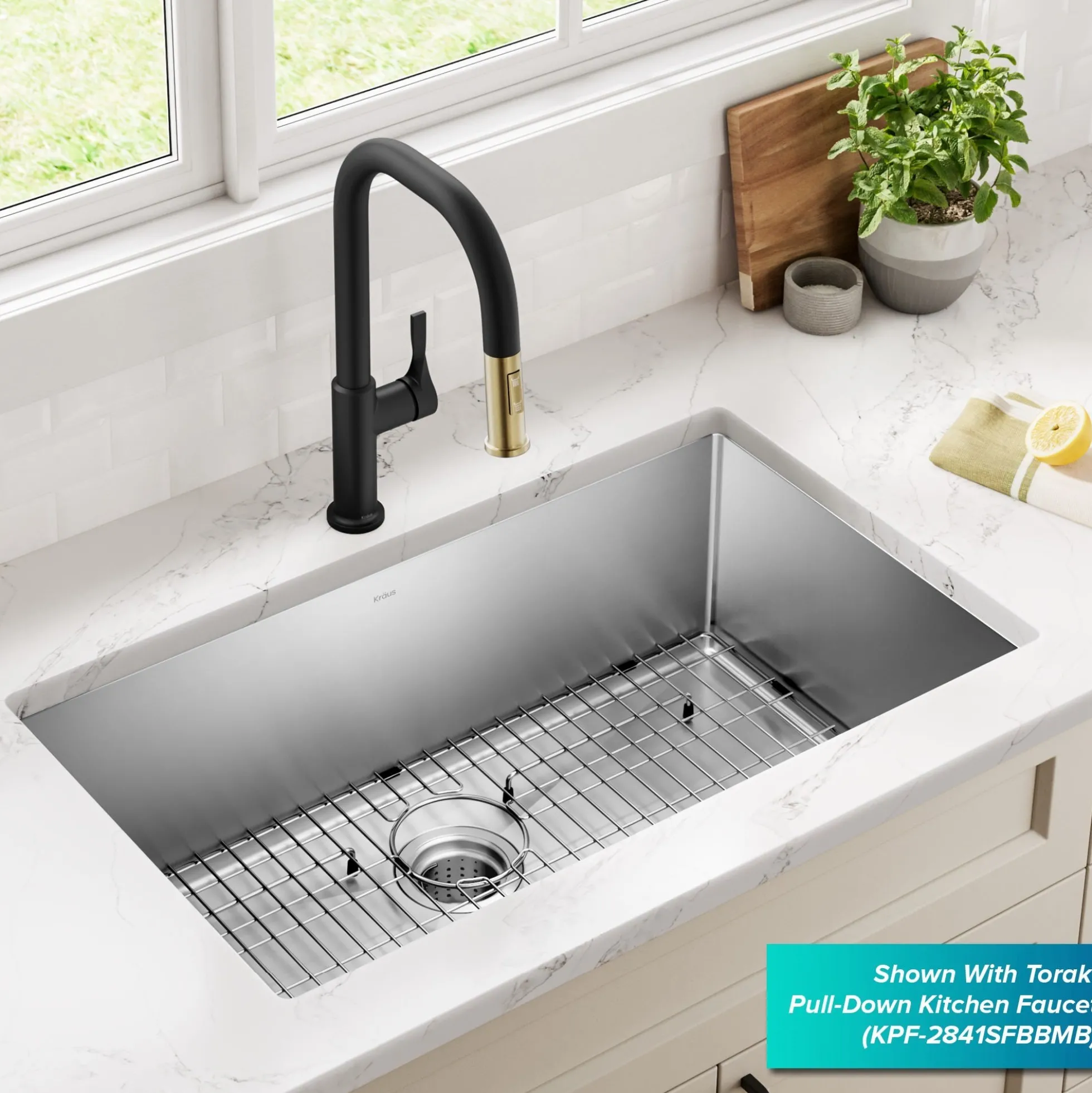 32" Undermount Single Bowl 16 Gauge Stainless Steel Kitchen Sink
